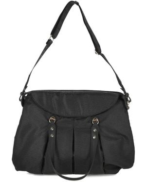Borbonese Leather Tote Bag - Black