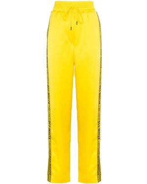 Off-White c/o Virgil Abloh Industrial Logo Striped Track Pants - Yellow