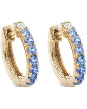 Robinson Pelham Pendientes En Oro Amarillo De 14 Ct Con Diamantes Y Zafiro - Metálico