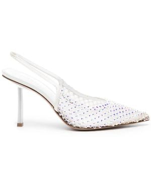 Le Silla Gilda 80Mm Crystal-Embellished Court Shoes - White