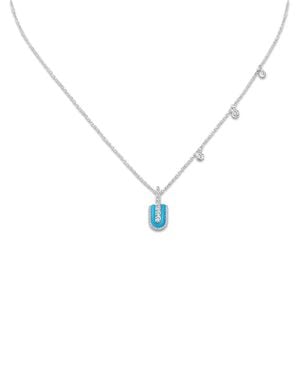 UNION LOS ANGELES U Solo And Diamond Necklace - Blue