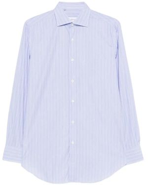 Brioni Striped Long-Sleeve Shirt - White