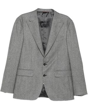Canali Prince Of Wales Check Wool Suit - Gray