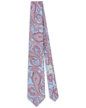 Etro フローラル ジャカード ネクタイ - パープル