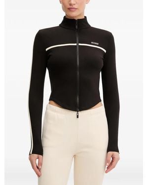 Guess Contrast-Stripe Track Jacket - Black