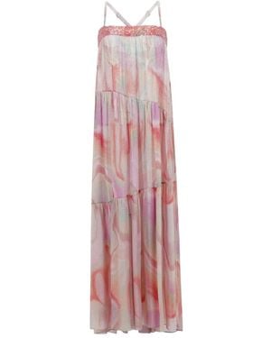 SANA OSMANI Tobago Sequin Midi Dress - Pink