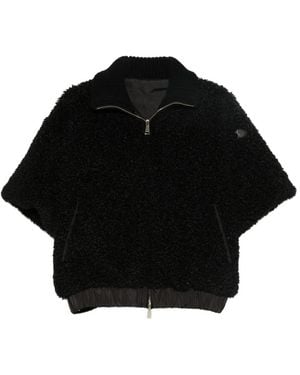 Moncler Jack Met Dubbele Kraag En Hoge Kraag - Zwart