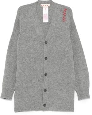Marni ロゴ カーディガン - グレー
