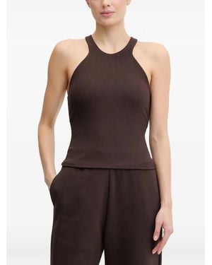 Guess Racerback Ribbed Top - Black