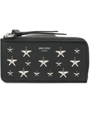 Jimmy Choo Star-Stud Cardholder - Black