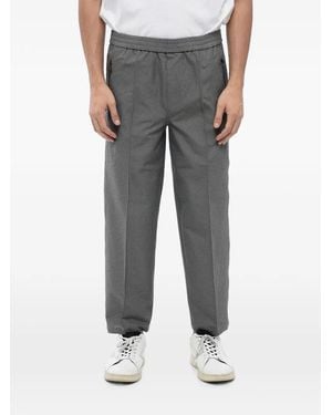 Neil Barrett Elasticated-Waistband Zip-Pocket Trousers - Grey