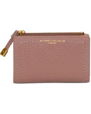 Gianni Chiarini Grainy Leather Wallet - Purple
