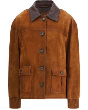 Valstar Suede Buttoned Jacket - Brown