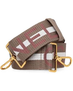 Coccinelle Logo-Jacquard Bag Strap - Brown