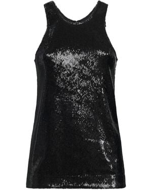 TOTEME Sequin High Round Neckline Top - Black