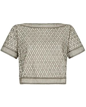 Aubade Stardust Dream Pyjama-Oberteil Mit Stickerei - Grau