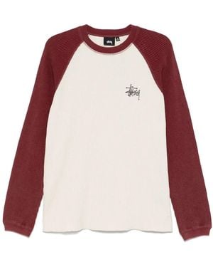 Stussy T-Shirt Mit Logo-Print - Rot