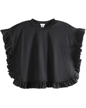 Comme des Garçons Ruffled Sleeveless T-Shirt - Black