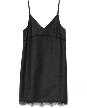 Tela Lace-Trim Slip Mini Dress - Black
