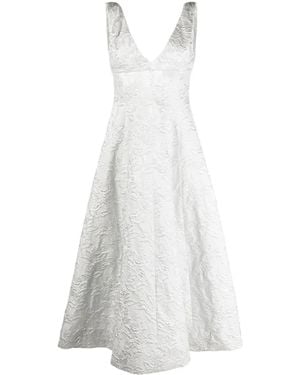 Philosophy Di Lorenzo Serafini Floral-embroidered Dress - White