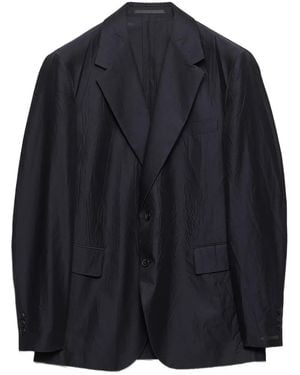 Prada Single-Breasted Blazer - Blue