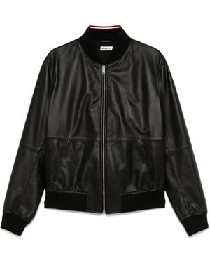 Bally Leather Bomber Jacket - Black