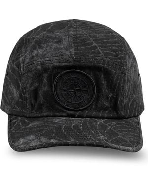 Supreme X Stone Island Baseball Cap - Black