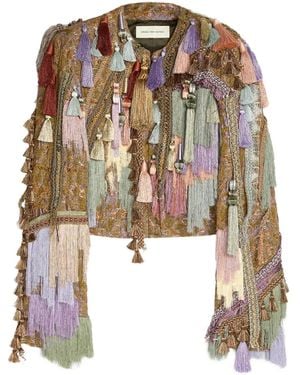 Dries Van Noten Tassel-Embellished Jacket - Metallic