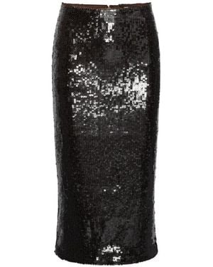 ROTATE BIRGER CHRISTENSEN Sequins Pencil Skirt - Black