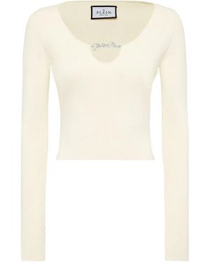 Philipp Plein Cropped Top - White