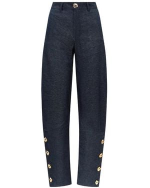 Violante Nessi Brancusi Wide-Leg Panelled Jeans - Blue
