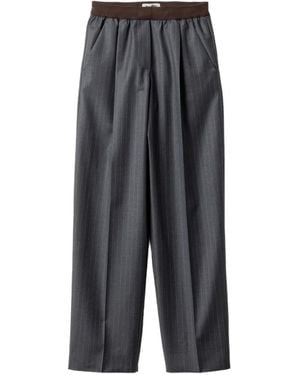 Miu Miu Pinstripe Trousers - Grey