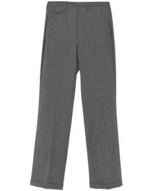 Seventy Button-Detail Straight-Leg Pants - Gray