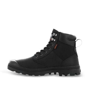Palladium Pampa Shield Lace-Up Ankle Boots - Black