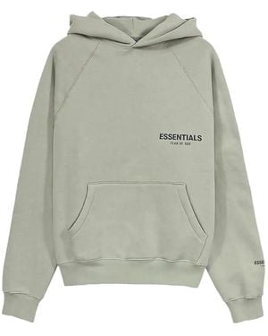 Fear Of God X Ssense Essentials Logo-Print Hoodie - Green