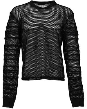 FILTH Mesh Long-Sleeve T-Shirt - Black