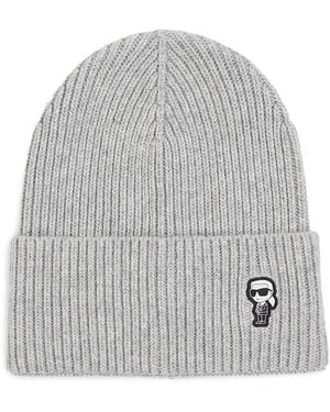 KARL LAGERFELD K/Ikonik 2.0 Beanie - Grey