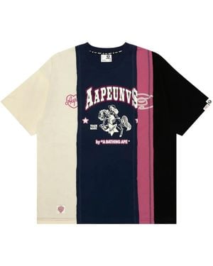 Aape By A Bathing Ape カラーブロック Tシャツ - ブルー