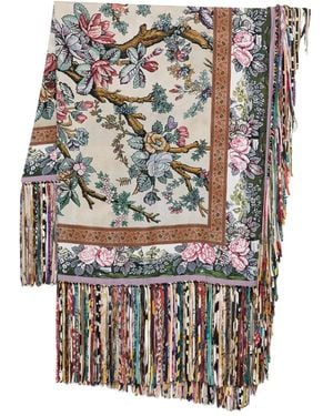 Pierre Louis Mascia Schal mit Blumen-Print - Grau