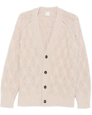 Eleventy Cardigan Mit Zopfmuster - Natur