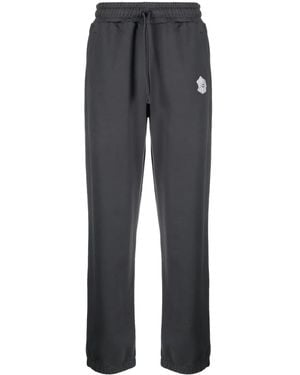 Objects IV Life Logo-Print Cotton Track Pants - Gray
