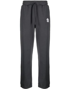 Objects IV Life Logo-Print Cotton Track Trousers - Grey