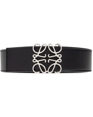 Loewe Gürtel mit Anagram-Schnalle - Weiß