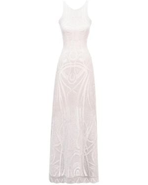 Gemy Maalouf Patterned Midi Dress - White