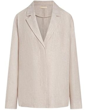 12 STOREEZ Santorini Notched-Lapel Shirt - White