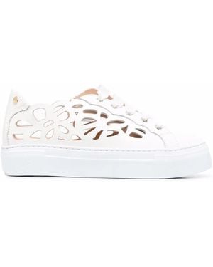 Agl Attilio Giusti Leombruni Laser-Cut Detail Trainers - White
