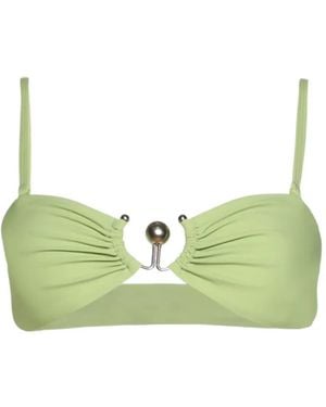 Christopher Esber Ruched Bikini Top - Green