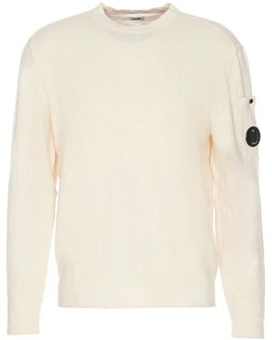 C.P. Company Pullover Mit Lens-Detail - Natur