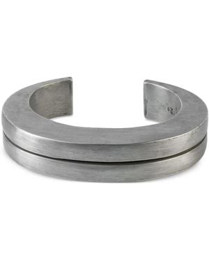Parts Of 4 Bracelet Torque Épais À Effet Oxydé - Grey