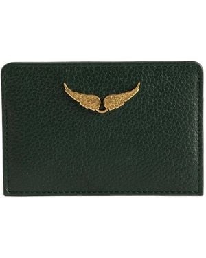 Zadig & Voltaire Zv Pass Grained Leather Cardholder - Green